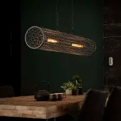 Present Time hanglamp Ø20 cm cilindervormige hanglamp industrieel gaas