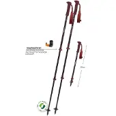 Komperdell Carbon Evo Zero Compact Stokken Rood 90-120 cm