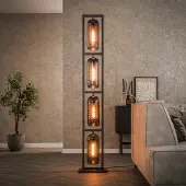 Hoyz vloerlamp tower 4l smoke glas artic zwart