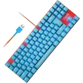 Fr-Tec Dragon Ball Super, toetsenbord zonder numeriek keypad (80-87%), bekabeld, USB, mechanische schakelaar, QWERTY-indeling, blauw, oranje