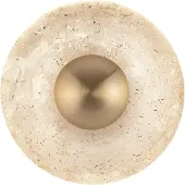 Masterlight Wandlamp Cerio Travertine/Gold Ø25