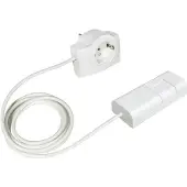 Ehmann 2160c0709 Snoerdimmer Geschikt voor lampen: LED-lamp, Spaarlamp, Halogeenlamp, Gloeilamp Wit