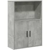 vidaXL Boekenkast 60x24x85 cm bewerkt hout betongrijs