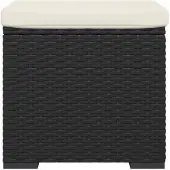 vidaXL Hockers met kussens 2 st 40x30x40 cm poly rattan zwart