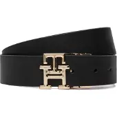Tommy Hilfiger Riem 'TH Monogram Plaque Buckle Reversible' cognac / zwart