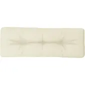 vidaXL Palletkussen 120x40x12 cm stof crèmekleurig