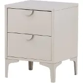Venture Home Piring nachtkastje 2 lades staal beige.