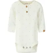 Lil´ Atelier BABY gebreide romper met stippen - ecru Jongens Stretchkatoen Ronde hals - maat 80
