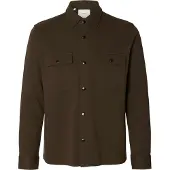 SELECTED MEN Overhemd 'SLHJackie' chocoladebruin