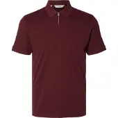 Selected Zipper Gebreide Polo Heren Rood S