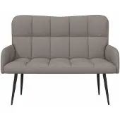 vidaXL 2-Zits Sofa Taupe 115 x 61 x 87 cm Stof