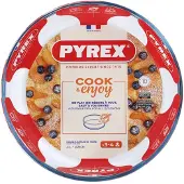 Pyrex Bakvorm Rond Rechte Rand 25cm Glas Transparant transparant Glas