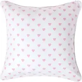 Homescapes Roze Harten Katoenen kussenhoes 60 x 60 cm