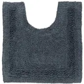 Homescapes toiletmat grijs 50x55 cm gemaakt van 100% katoen