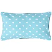 Homescapes Katoenen kussenhoes met sterren, blauw, 30 x 50 cm