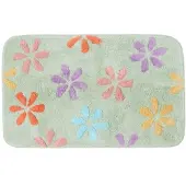 Homescapes antislip bloemenbadmat 100% katoen, meerkleurig