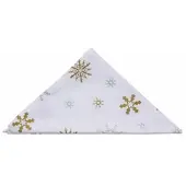 Homescapes Set van 4 witte sneeuwvlok katoenen stoffen servetten