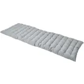 Homescapes Tuinbank Kussen – Grijs – 3 Zitter Zitkussen – 143x42 cm – 100% Katoen – Wasbaar – Comfortabel & Stevig