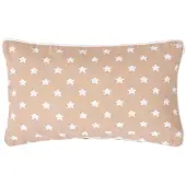 Homescapes katoenen kussenhoes met sterren, beige, 30 x 50 cm
