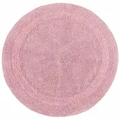 Homescapes ronde badmat roze 80 cm gemaakt van 100% katoen