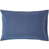 Homescapes Linnen kussensloop 50 x 90 cm - Marineblauw