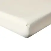 Homescapes Hoeslaken 160x200 cm – Crème – 100% Egyptisch Perkal Katoen – 200 TC