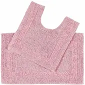 Homescapes 2 st. Roze badkamerset gemaakt van 100% katoen