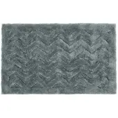Homescapes grijze Chevron antislip shaggy badmat