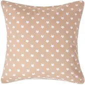 Homescapes katoenen kussenhoes met sterren, beige, 60 x 60 cm