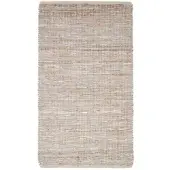 Homescapes Madras natuurtapijt – handgeweven tapijt van hennep en gerecycled leer, 90x150 cm