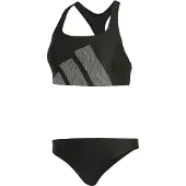 Adidas Sportbikini 'Big Bars' zwart / wit