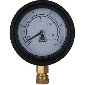 Ks Tools Manometer, diameter 75,0 mm, 0 - 1 bar, met 1/4" snelkoppeling (artikelnummer: 150.2327)
