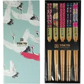 Tokyo Design Studio TOKYO STUDIO - EETSTOKJES GIFTSET KRAANVOGEL