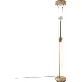 LINDBY Uplighter vloerlamp Josefin, dimbaar, brons / oud-messing, Woon-/ Eetkamer, metaal, Modern, vloerlamp