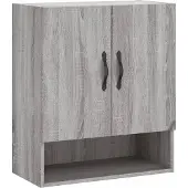 vidaXL Wandkast 60x31x70 cm bewerkt hout grijs sonoma eikenkleurig
