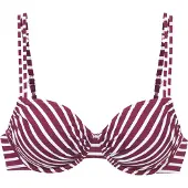 Venice beach Bikinitop merlot / wit