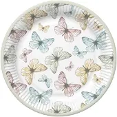 Daisy Papieren bordjes 18 cm - Light Butterflies