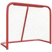 vidaXL Hockeydoel, rood en wit, 183x71x122 cm, polyester