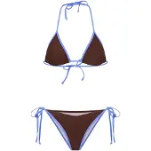LASCANA Bikini blauw denim / donkerbruin