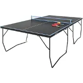 SPORTNOW -MDF, Stahl-Schwarz-274L x 152,5B x 76H cm-Tischtennisplatte