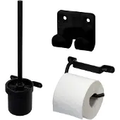 Haceka IXI Toiletset - 3-delig - Mat Zwart 2011096