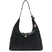 GUESS Handtas 'Ella Logo Hobo' zwart
