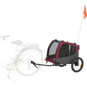 Trixie hondenfietskat grijs/rood