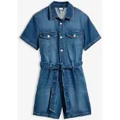 Bonprix Jeans jumpsuit met korte mouwen maat 42
