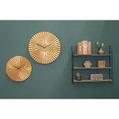 Famanu - Ø40cm – rond – staal – wandklok modern woonkamer – wandklokken