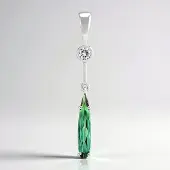 Cavill - Zilveren Hanger 925 Sterling Zilver - Indigoliet Peervorm 0,63 ct - Cambodjaanse Zirkoon 0,15 ct - Edelstenen Sieraad