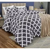 Famanu - Dekbedset met 2 kussenslopen, dons-alternatief, zacht en comfortabel – Grijs