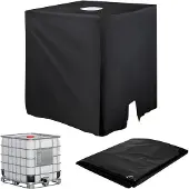 Famanu - IBC tankafdekking 1000L anti-UV beschermhoes zwart