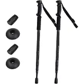 Famanu - Telescopische Nordic Walking stokken – verstelbaar en lichtgewicht – zwart design