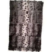 AWR Fashionable Fleece Dames Sjaal / Thermo Scarf | Ronde Warme Sjaal - Tijger-Wit